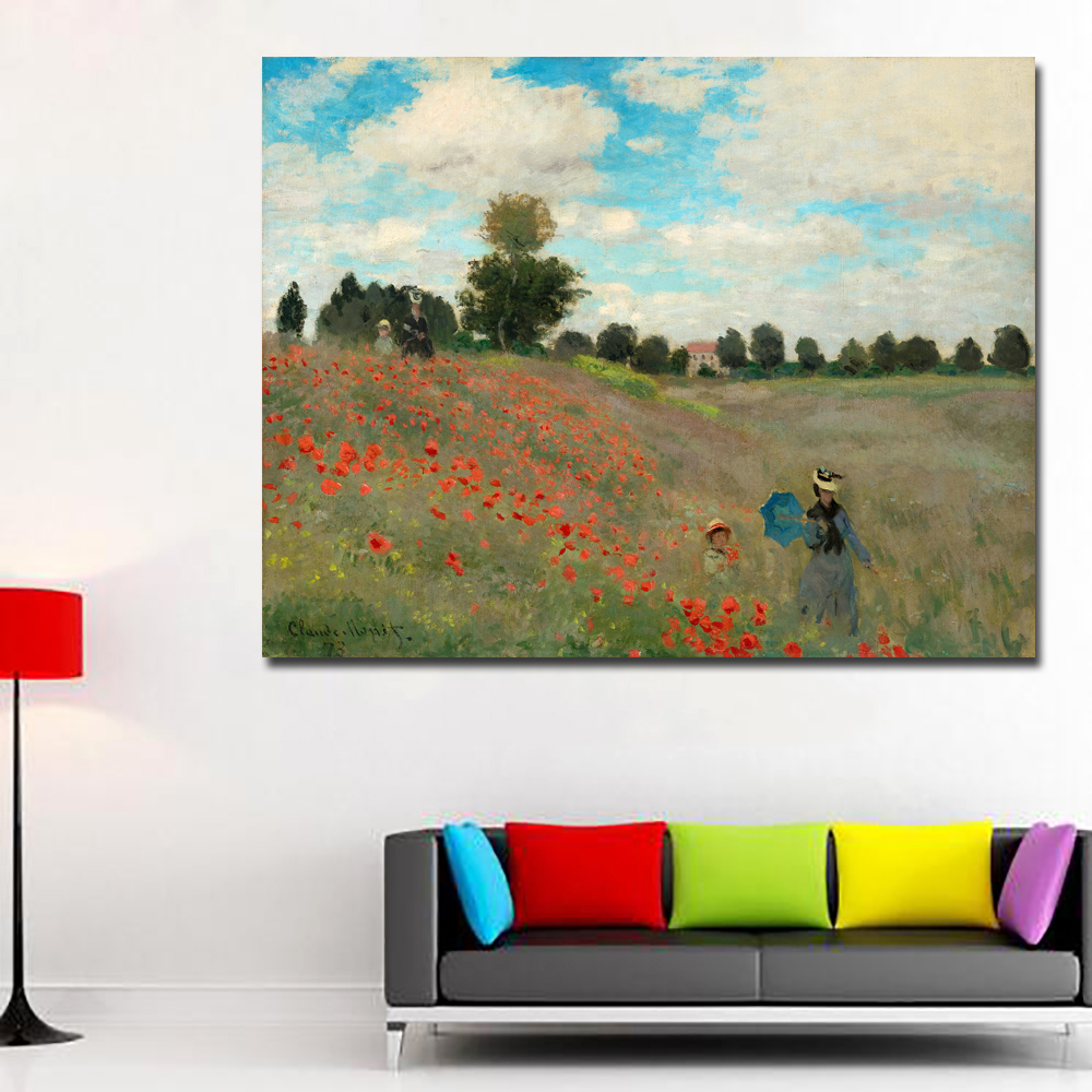 Claude Monet Painting Water Lilies Canvas Wall Art Painting Printed Home Decor Oil Canvas Painting