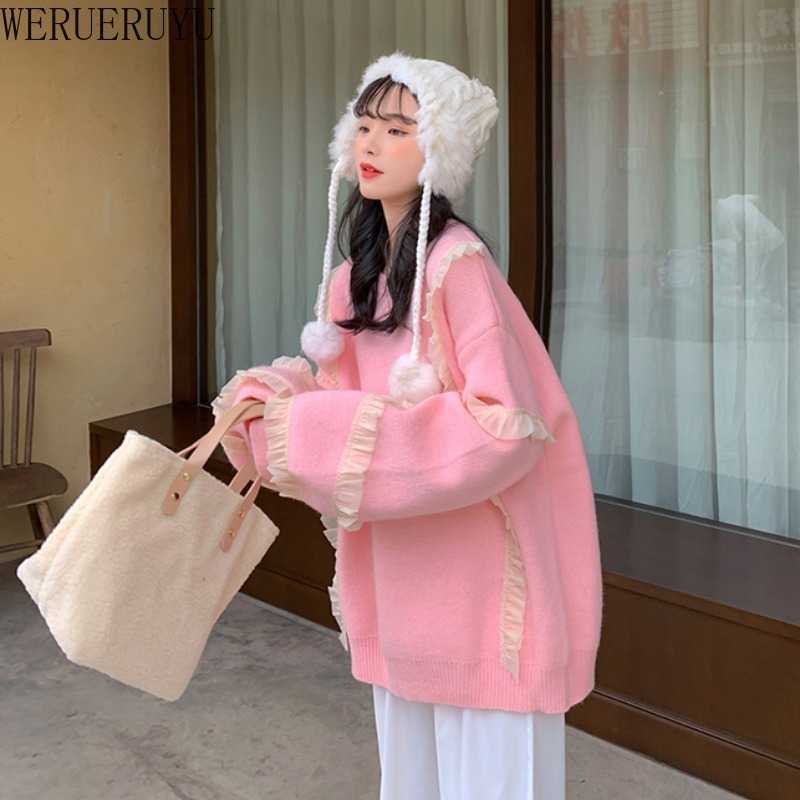 WERUERUYU cute Korean style Women's Sweater Loose Thick Harajuku Clothing For Women long sleeve vintage knitted sweater 210608, Photo color
WERUERUYU cute Korean style Women's Sweater Loose Thick Harajuku Clothing For Women long sleeve vintage knitted sweater 210608, Photo color