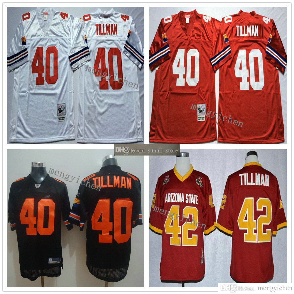 Mesh Men Football 40 Pat Tillman Jerseys Vintage Home Red White Away 42 College Embroidery Top Quality, Black;red
Mesh Men Football 40 Pat Tillman Jerseys Vintage Home Red White Away 42 College Embroidery Top Quality, Black;red