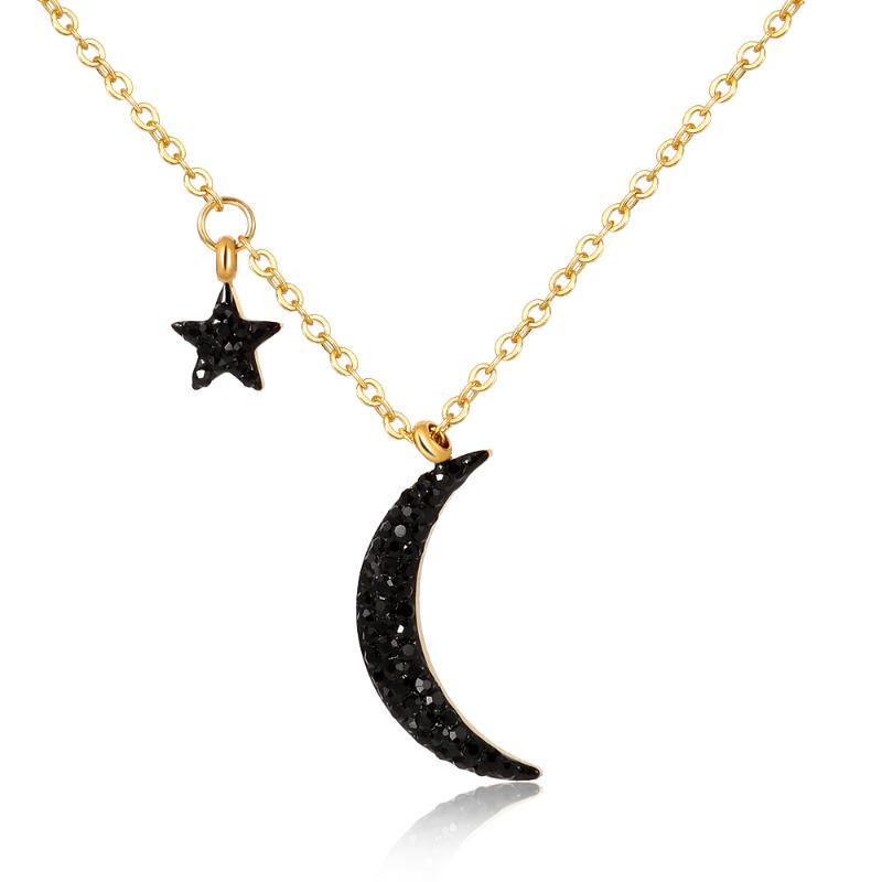 Pendant Necklaces Luxurious Titanium Steel Gold Color Star And Moon Charm Necklace For Women Birthday Wedding Jewelry Gift Drop
Pendant Necklaces Luxurious Titanium Steel Gold Color Star And Moon Charm Necklace For Women Birthday Wedding Jewelry Gift Drop