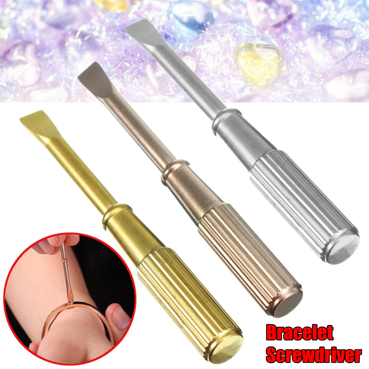 3pcs Mini Bracelet Screwdriver Set Jewelry Repair Tools Titanium Steel Multifunctional Tool Love Bangle Bracelets Screwdriver
3pcs Mini Bracelet Screwdriver Set Jewelry Repair Tools Titanium Steel Multifunctional Tool Love Bangle Bracelets Screwdriver