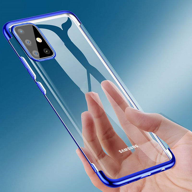 3D Laser Plating Soft TPU Clear Cases For Samsung Galaxy A51 A52 A72 A71 A81 A91 A21S A31 A41 M11 M31 M51 M31S A12 A42 M21 S21 S20 FE