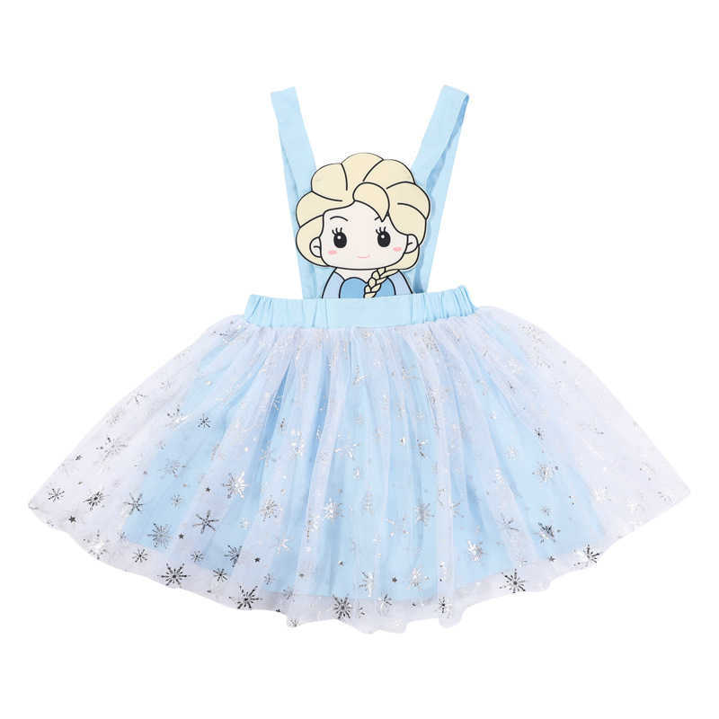 Summer Girls Carton Outfit Set Children 2pcs Tops and Jump Skirt Clothes Princess Birthday Tutu T-shirt 210529