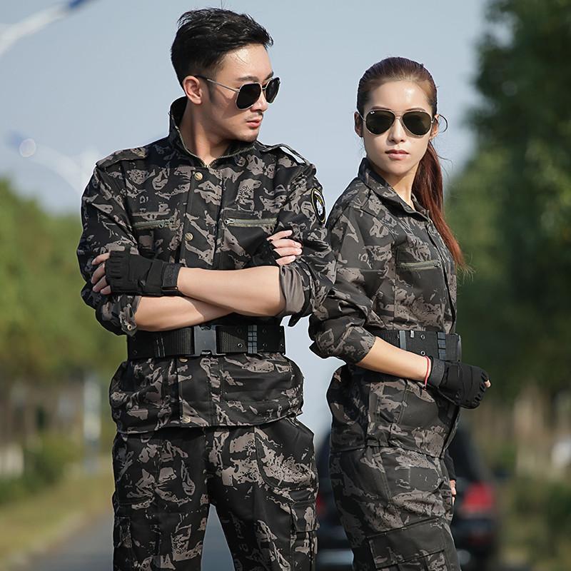 Men's Sets Snow Camouflage Military Uniform Tactical Suit Men Hunting Clothing Working Clothes CS Wear Tracksuits