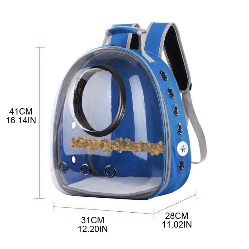 Bird Backpack Portable Transparent Cover Hollow Case Parrot Backpack Bird Carrier Bag Pet Supply Space Capsule