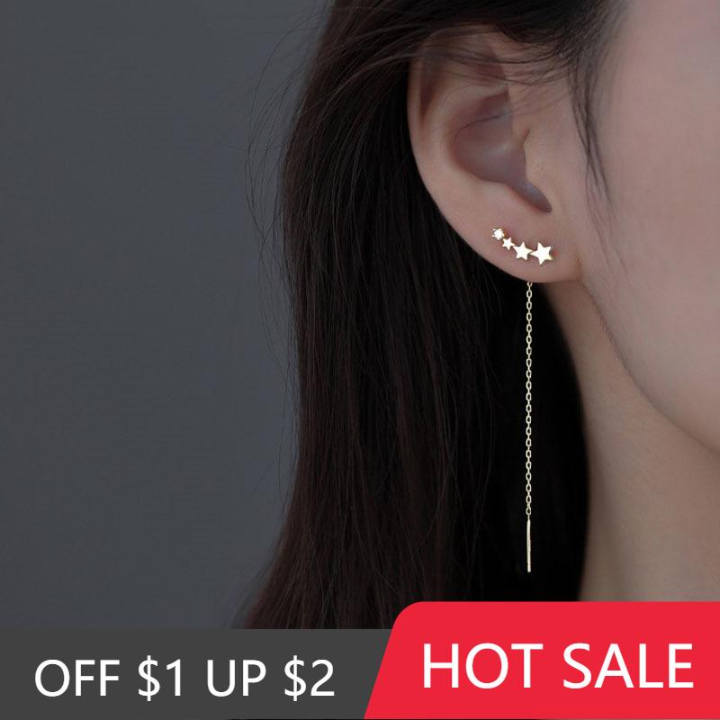 Dangle & Chandelier POPACC 925 Sterling Silver Star Earline Women Design Exquisite Long Chain Earrings Whole
Dangle & Chandelier POPACC 925 Sterling Silver Star Earline Women Design Exquisite Long Chain Earrings Whole