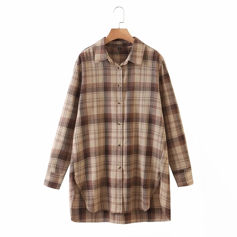 Plaid Shirt Women Spring Autumn fashion Ladies Vintage Casual Cotton Loose Blouse Soft Thick Tops Chic 210521, Yellow
Plaid Shirt Women Spring Autumn fashion Ladies Vintage Casual Cotton Loose Blouse Soft Thick Tops Chic 210521, Yellow