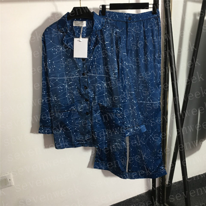 Star Print Sleepwear Pajamas Sets For Women Metal Chain Sling Tops Long Sleeve Shirts High Waist Pants Ladies Home Clothing, Beige 
Star Print Sleepwear Pajamas Sets For Women Metal Chain Sling Tops Long Sleeve Shirts High Waist Pants Ladies Home Clothing, Beige