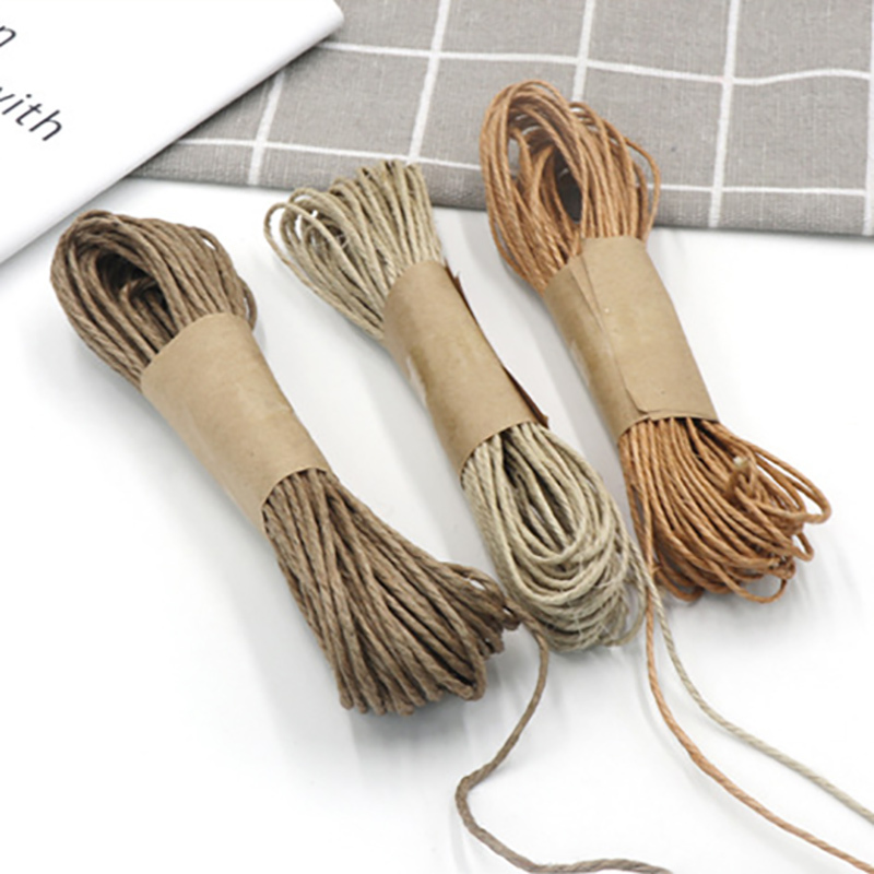 Decorate Rope 10M/Roll Wrapping Cords Thread 1MM/2MM Pure Color Multi Purpose for Tying DIY Handmade