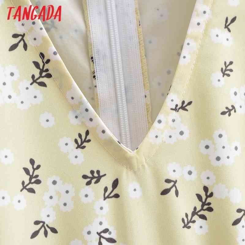 Summer Women Print French Style Long Short Sleeve Office Ladies Dress Vestidos 1F128 210416