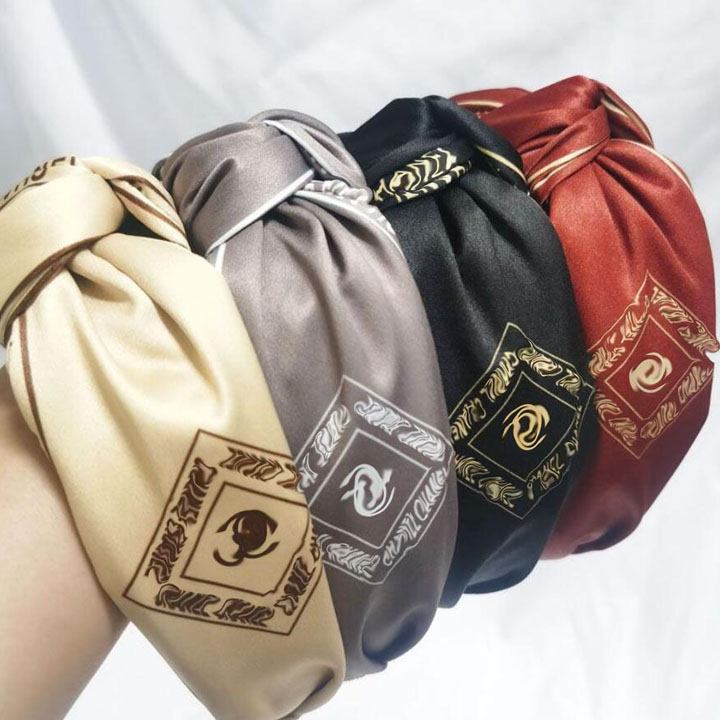 4color Wholesale Luxury Designer Headband Fashion Ladies Letters C Print Wide Edge Cross Knotted Headwraps Hair Hoop Twist Turban Accessories for Girls от DHgate WW