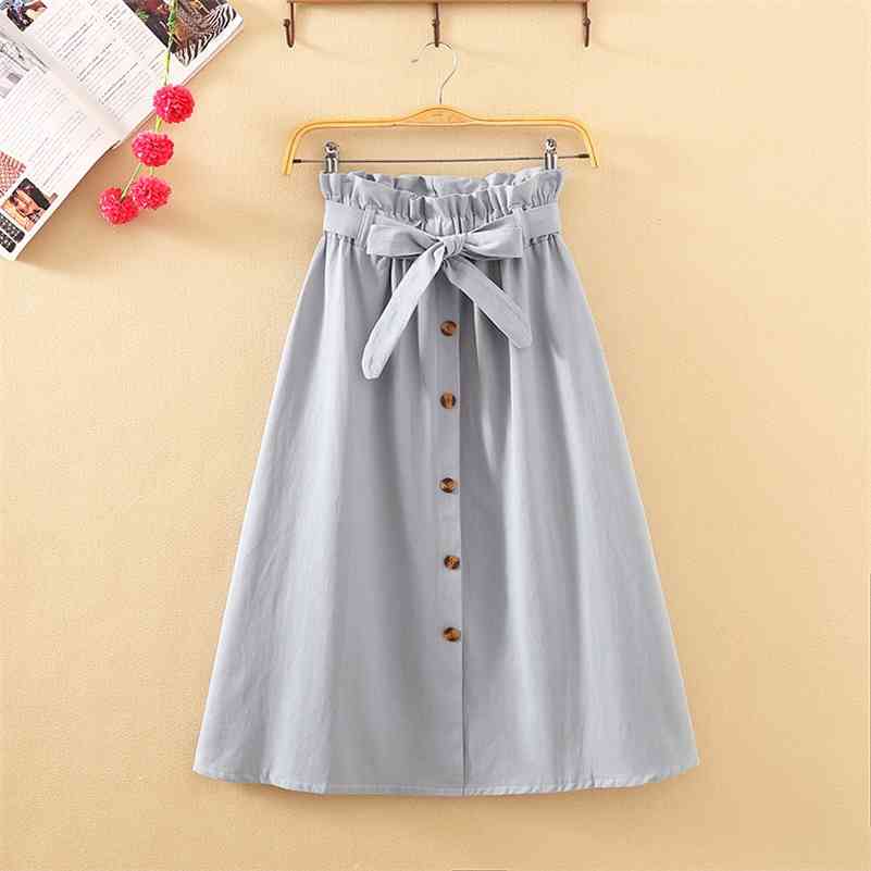 Summer Autumn Skirts Womens Midi Knee Length Korean Elegant Button High Waist Skirt Female Pleated School Skirt 210518, Black
Summer Autumn Skirts Womens Midi Knee Length Korean Elegant Button High Waist Skirt Female Pleated School Skirt 210518, Black