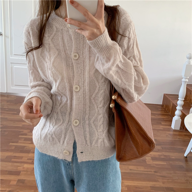 Comelsexy Korean Leisure Early Autumn Gentle Knitting Sweater Women Chic Fashion Versatile Loose Twist Lazy Sweater 210515