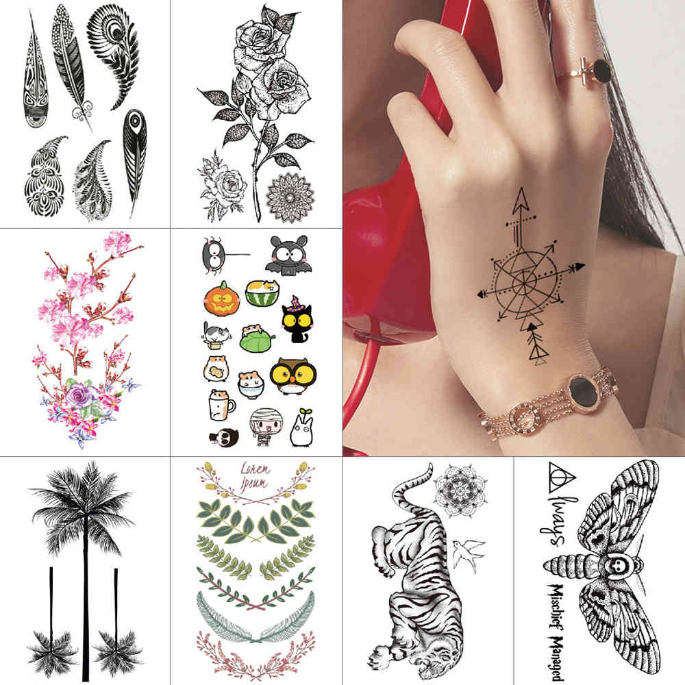 Back of hand temporary sticker Butterfly tiger flower Waterproof small Body art painted tattoo high quality
Back of hand temporary sticker Butterfly tiger flower Waterproof small Body art painted tattoo high quality