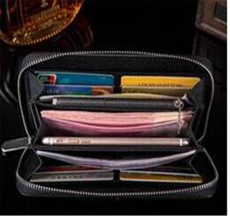 Hot ZIPPY WALLET Real Leather with additional credit card slots high quality leather women purse Classical long wallet With Box