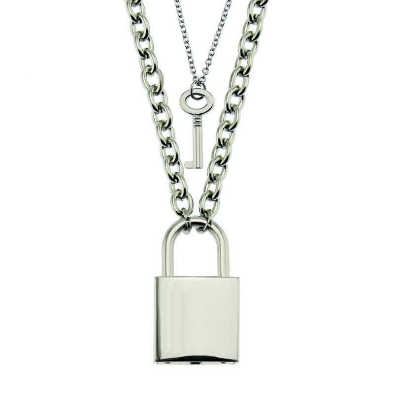 Pendant Necklaces Layered Chain Necklace Hip Hop Neck Chains Lock Key Jewelry For Women Punk Choker Men's Padlock Goth Aesthetic
Pendant Necklaces Layered Chain Necklace Hip Hop Neck Chains Lock Key Jewelry For Women Punk Choker Men's Padlock Goth Aesthetic