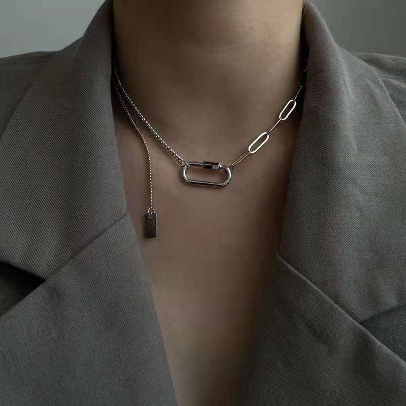 Pendant Necklaces Fashion Geometric Paper Clip Necklace For Women Simple Chain Party Jewelry Gift Wholesale
Pendant Necklaces Fashion Geometric Paper Clip Necklace For Women Simple Chain Party Jewelry Gift Wholesale