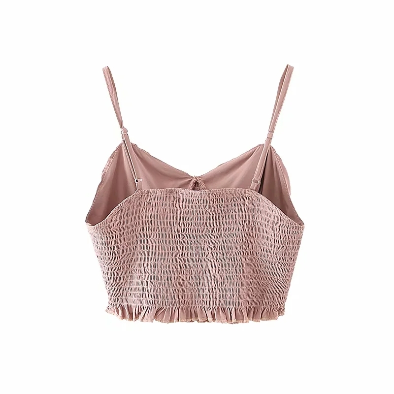 Summer Women Elastic Sling Short Camisole Casual Female Crop Tops T1503 210430