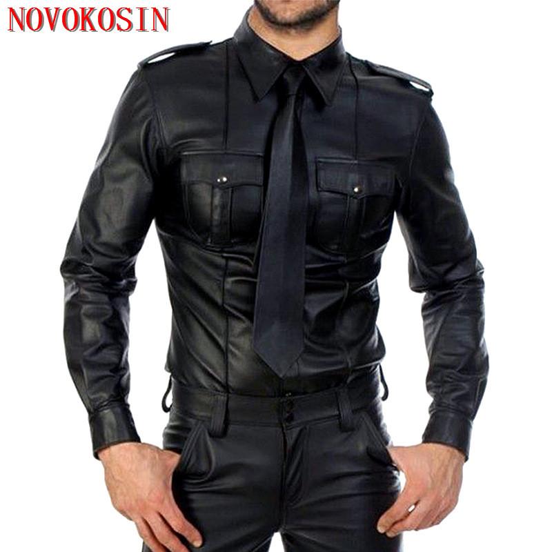 Men' T-Shirts XX147 M-3XL 2021 Fashion Black Faux Leather Men Fitness T Shirts Long Sleeves Two Pocket Style Tops Tees, 6023
Men' T-Shirts XX147 M-3XL 2021 Fashion Black Faux Leather Men Fitness T Shirts Long Sleeves Two Pocket Style Tops Tees, 6023