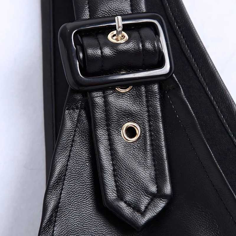 Women PU Leather Deep V Neck Pressed Pleat Splicing Mini Dress Female Sleeveless Clothes Casual Lady Loose Vestido D6967 210630