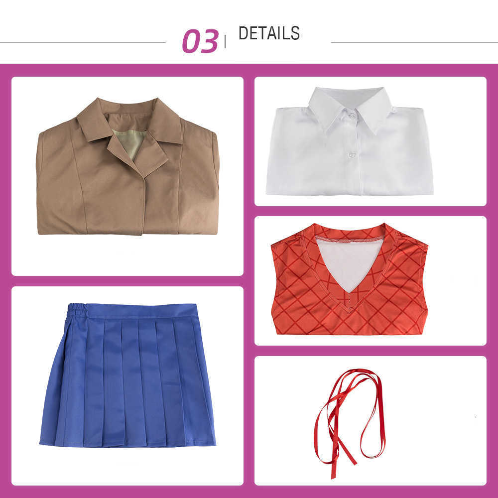 Game Doki Literature Club Cosplay Sayori Natsuki Yuri Monika Costume School Uniform Wig Skirt Women Anime Y0913