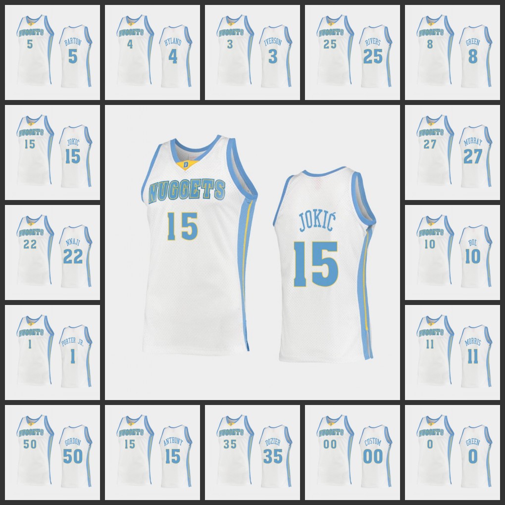 Men Denver Nuggets's Jersey Nikola's Jokic Jamal Murray Bol Bol Michael Porter Jr. Custom White Classics Swingman
Men Denver Nuggets's Jersey Nikola's Jokic Jamal Murray Bol Bol Michael Porter Jr. Custom White Classics Swingman