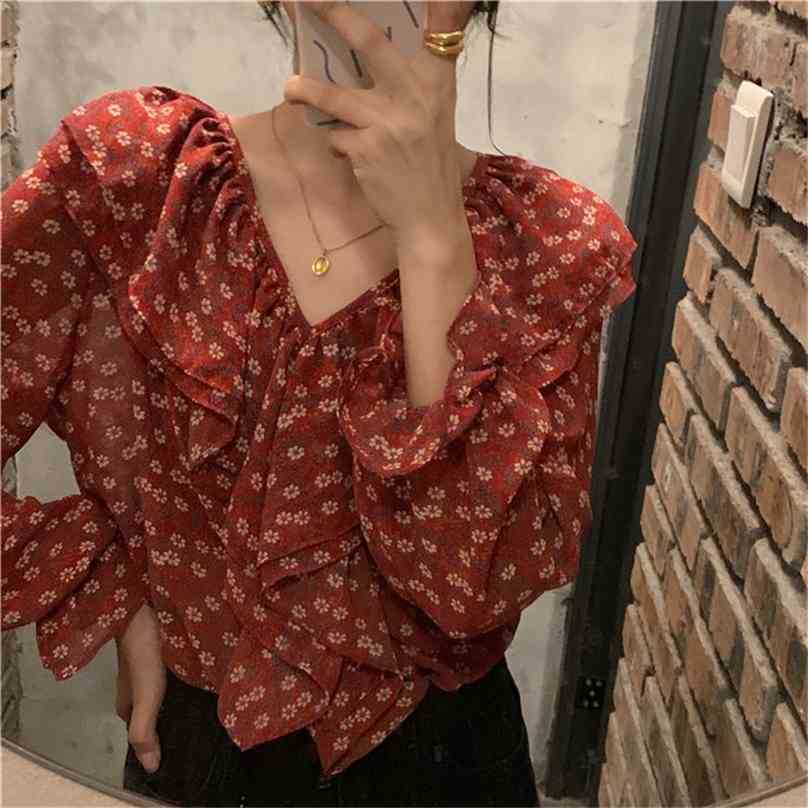 Red Chic Ruffles Printed Flowers Tops Shirts Vintage Retro Sale Women Office Lady Stylish Blouses 210525, Photo color
Red Chic Ruffles Printed Flowers Tops Shirts Vintage Retro Sale Women Office Lady Stylish Blouses 210525, Photo color
