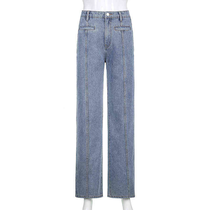 Star Pattern Blue Flare Jeans Female Retrp Denim Pants For Women Vintage Harajuku High Waist Full Length Trousers Capris 211112