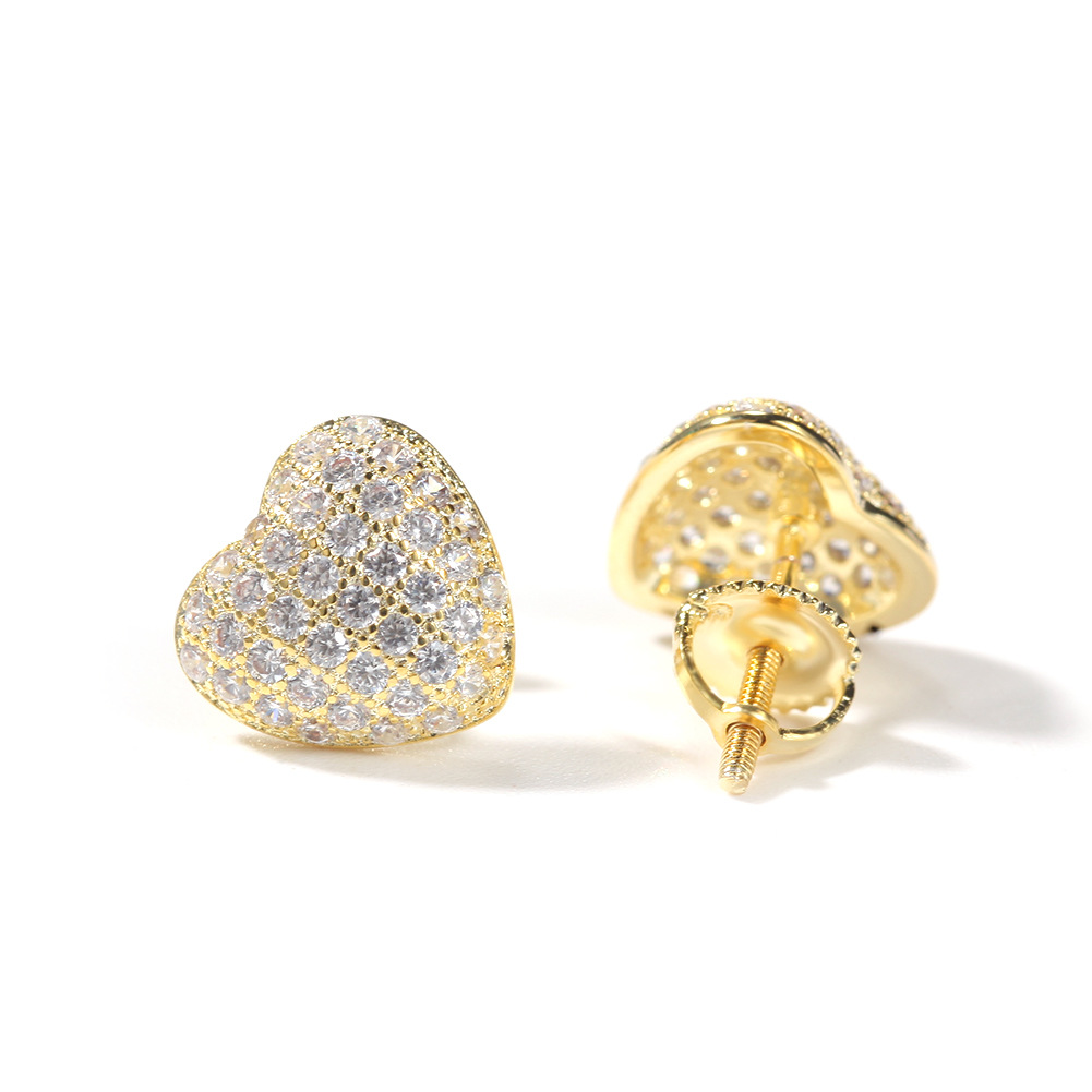 Heart shape Micro inlaid Body Arts zircon Earrings for men women Fashion hip hop earring
Heart shape Micro inlaid Body Arts zircon Earrings for men women Fashion hip hop earring