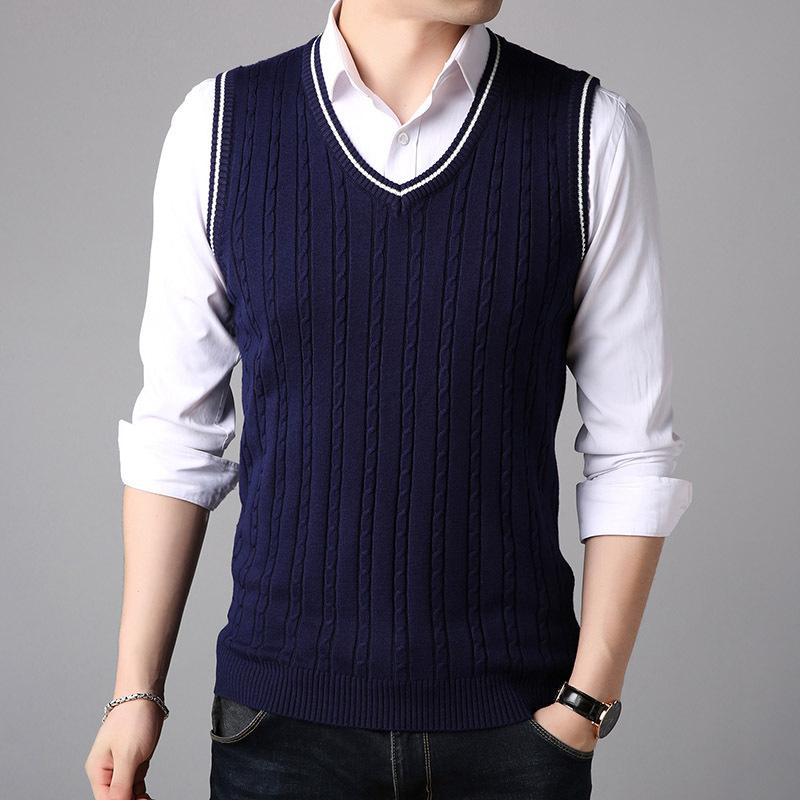 Men's Vests Brand Men Vest Tank Top Sleeveless Shirt Knitted Casual Slim Fit V-Neck Pullovers Waistcoats Sweater Mens Clothing, Black
Men's Vests Brand Men Vest Tank Top Sleeveless Shirt Knitted Casual Slim Fit V-Neck Pullovers Waistcoats Sweater Mens Clothing, Black