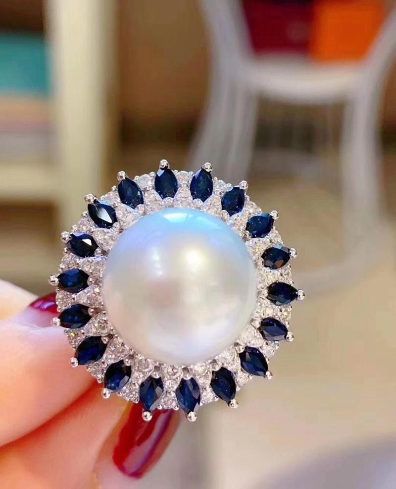 Cluster Rings D321 Pearl Ring FIne Jewelry Pure 925 Sterling Silver Natural 12-13mm Fresh Water White Pearls For Women Presents
Cluster Rings D321 Pearl Ring FIne Jewelry Pure 925 Sterling Silver Natural 12-13mm Fresh Water White Pearls For Women Presents