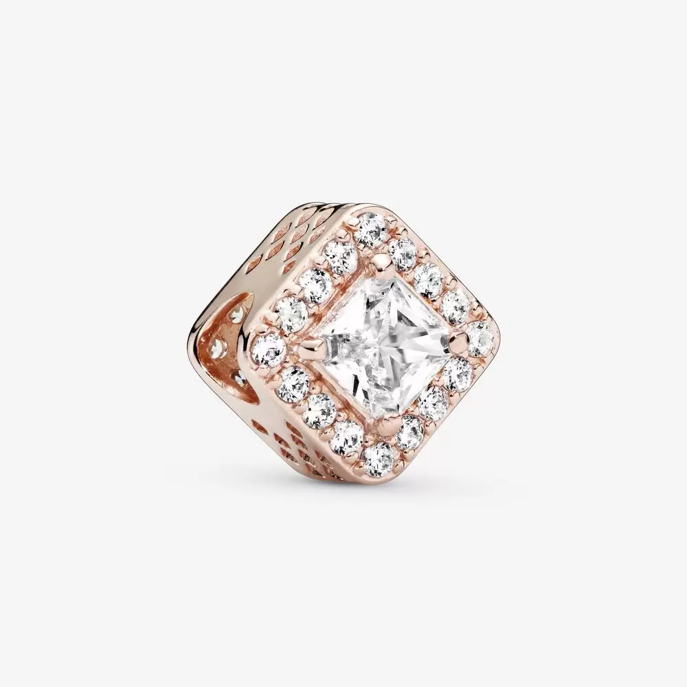 New Arrival 925 Sterling Silver Rose Gold Square Sparkle Halo Charm Fit Pandora Original European Charm Bracelet Fashion Jewelry Accessories
New Arrival 925 Sterling Silver Rose Gold Square Sparkle Halo Charm Fit Pandora Original European Charm Bracelet Fashion Jewelry Accessories