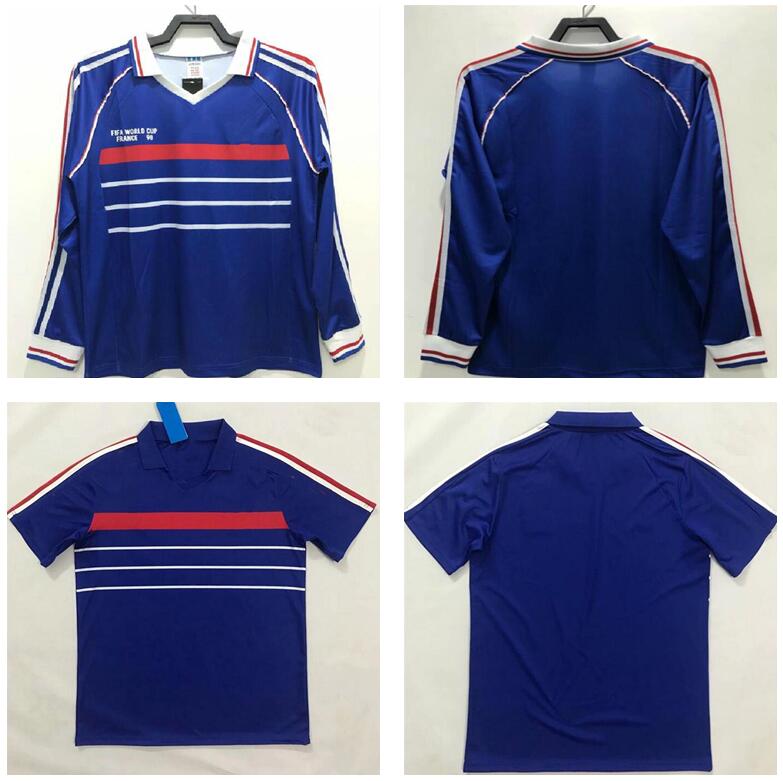 Long sleeve 1984 1998 Retro Soccer Jerseys ZIDANE TREZEGUET HENRY Vintage classical Football Shirt maillot deKHMX, 2000 home +patch
Long sleeve 1984 1998 Retro Soccer Jerseys ZIDANE TREZEGUET HENRY Vintage classical Football Shirt maillot deKHMX, 2000 home +patch