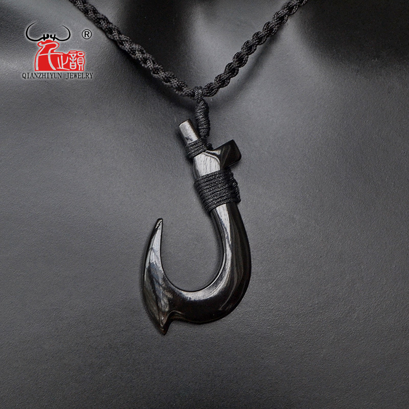 1PC Hawaii Surfer Jewelry Handmade Carved buffalo horn Fish Hook Pendant New Zealand Maori Tribal Choker WoMen's Men's Necklace
1PC Hawaii Surfer Jewelry Handmade Carved buffalo horn Fish Hook Pendant New Zealand Maori Tribal Choker WoMen's Men's Necklace