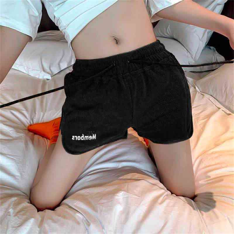 Summer new net red wide leg shorts women's high waist loose sports leisure Yoga Hot Pants