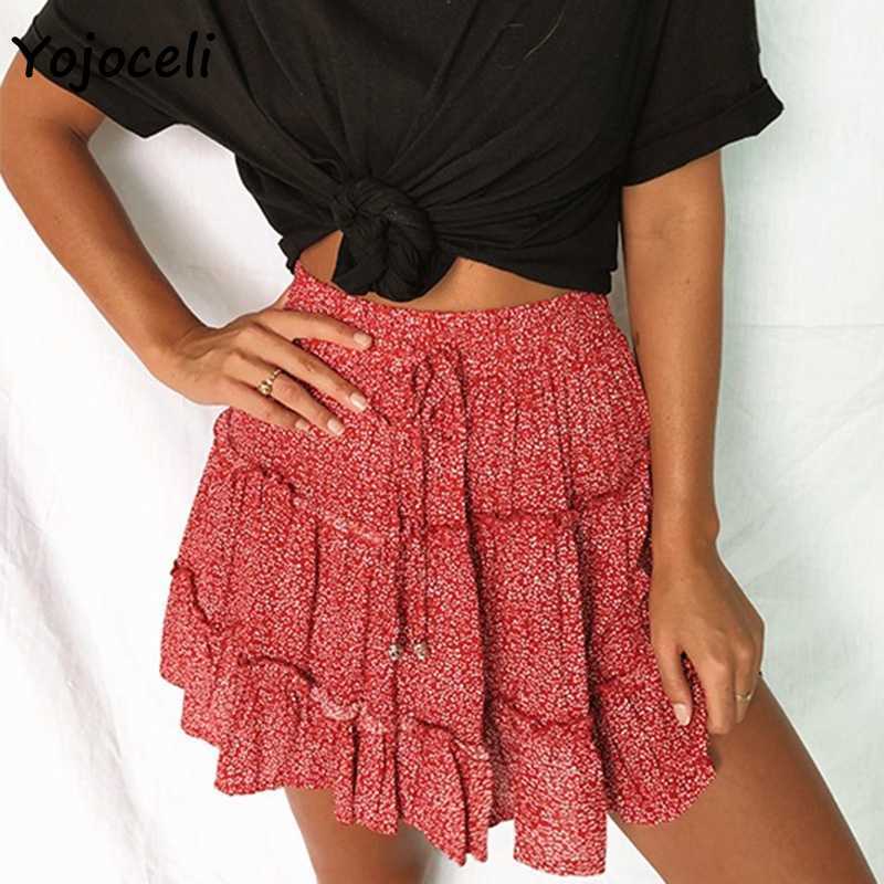 Yojoceli summer floral print boho beach skirt bottom women casual pleated bow mini 210609, Black
Yojoceli summer floral print boho beach skirt bottom women casual pleated bow mini 210609, Black