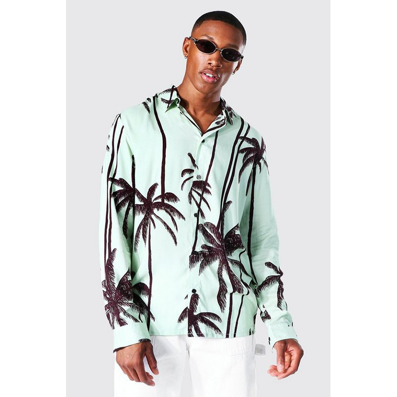 Coconut pattern men's long-sleeved shirt high quality comfortable fit fashion retro style travel office entertainment, White;black
Coconut pattern men's long-sleeved shirt high quality comfortable fit fashion retro style travel office entertainment, White;black