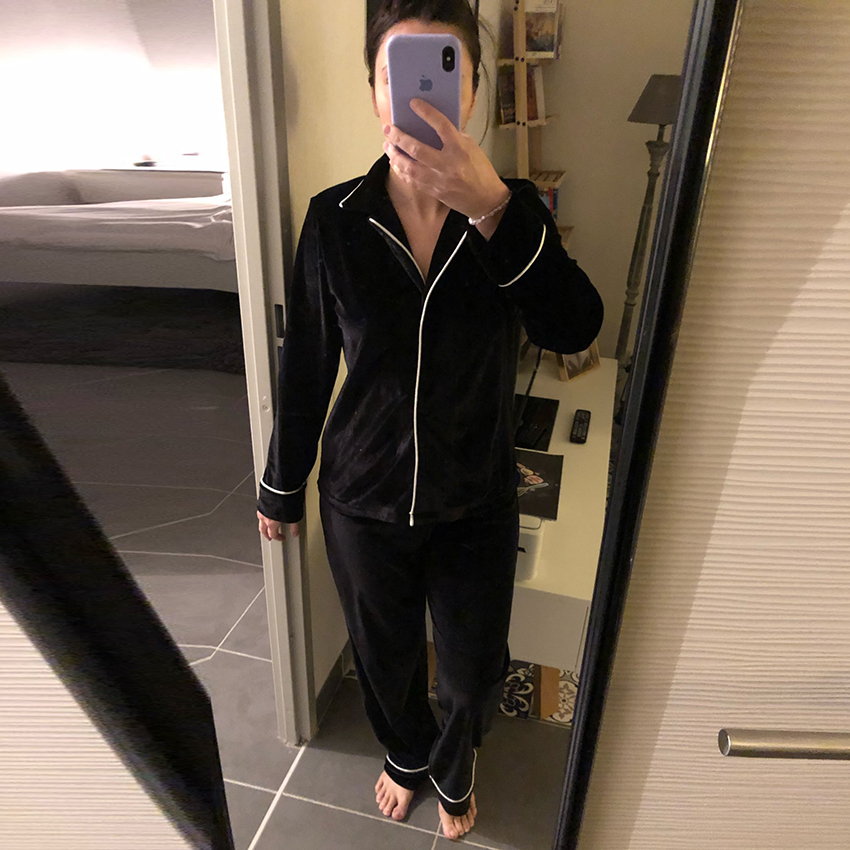 2021hechan black velvet pajamas women thick long sleeve sleepwear warm two piece set nightwear solid home suit sets casual pajama, Black;red
2021hechan black velvet pajamas women thick long sleeve sleepwear warm two piece set nightwear solid home suit sets casual pajama, Black;red