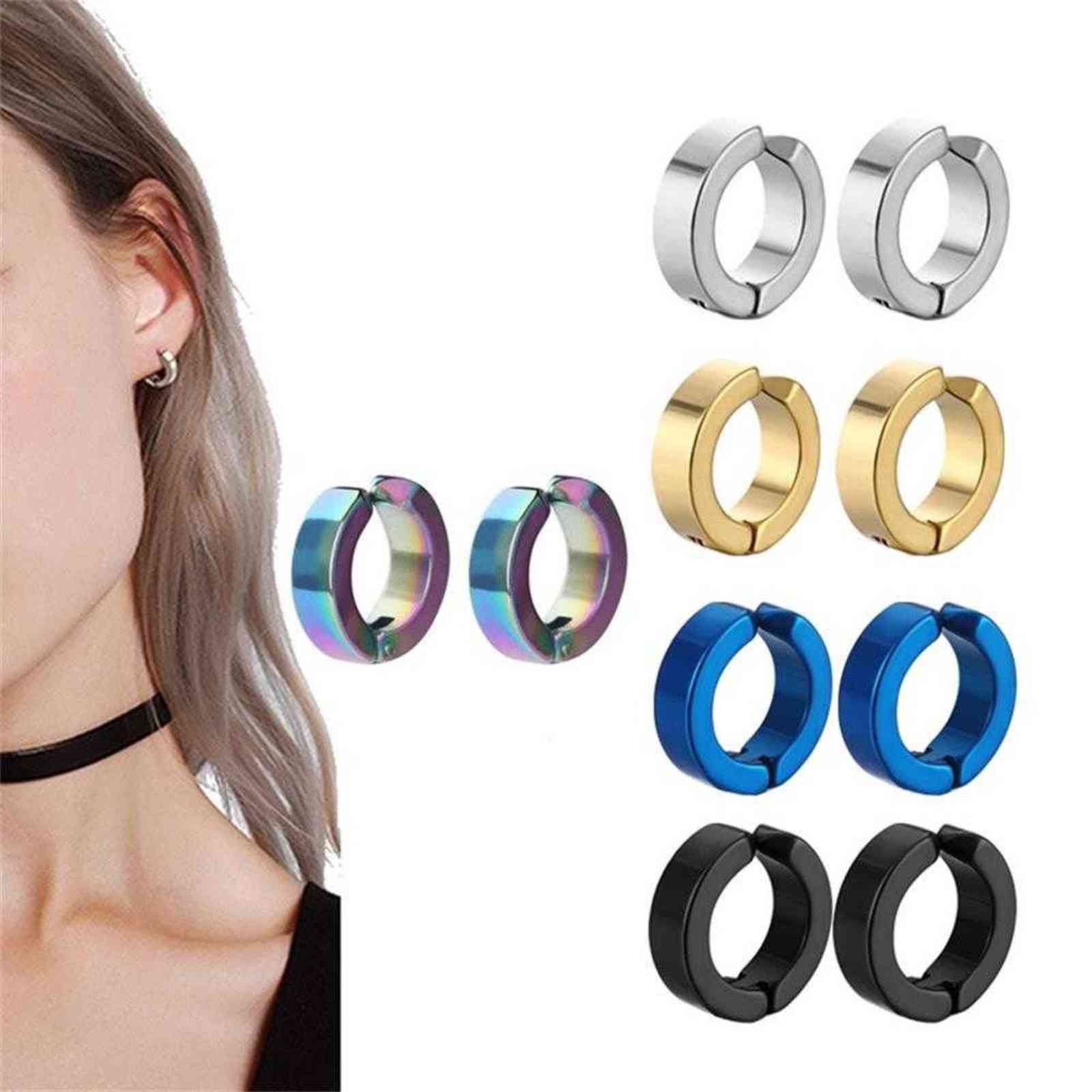 Non-piercing Earrings Clip on Fake Men Women Ear Stud Cuff Hoop Stainless Steel No Pierced
Non-piercing Earrings Clip on Fake Men Women Ear Stud Cuff Hoop Stainless Steel No Pierced
