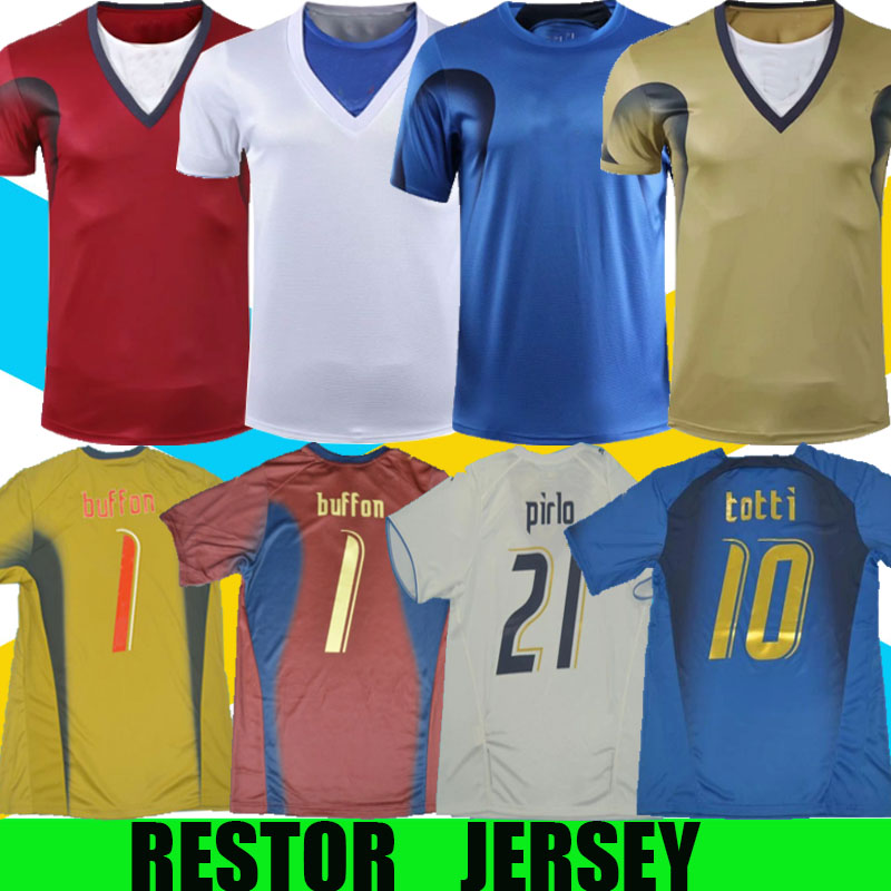 Top 2006 Italy Retro soccer jerseys Gattuso Cannavaro BUFFON football shirt Totti Del Piero jersey Pirlo Classic maillot de foot, Black;yellow
Top 2006 Italy Retro soccer jerseys Gattuso Cannavaro BUFFON football shirt Totti Del Piero jersey Pirlo Classic maillot de foot, Black;yellow