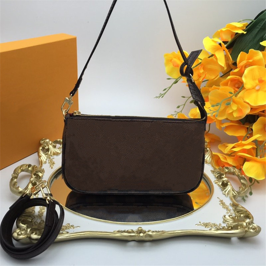 

Mini Pochette Accessories Tiny Shoulder Bags Little Pouch with Gold Chain Cute Purses Cross Body Luxury Pieces Mono Ebene Print Handbag Wallet Coin Pouches, Box