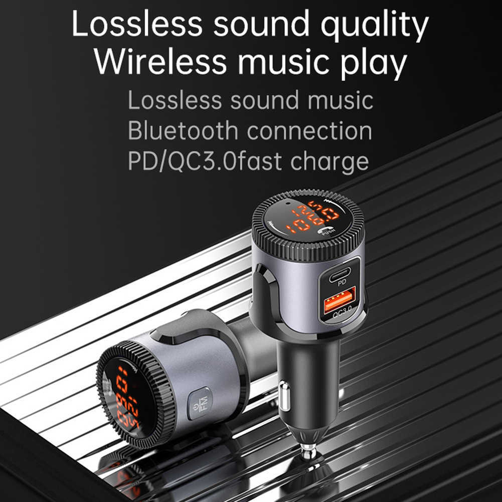 Car BC72 Bluetooth 5.0 Kit MP3 Player FM Transmitter with PD QC 3.0 USB Fast Charging Adapter Wireless Handsfree