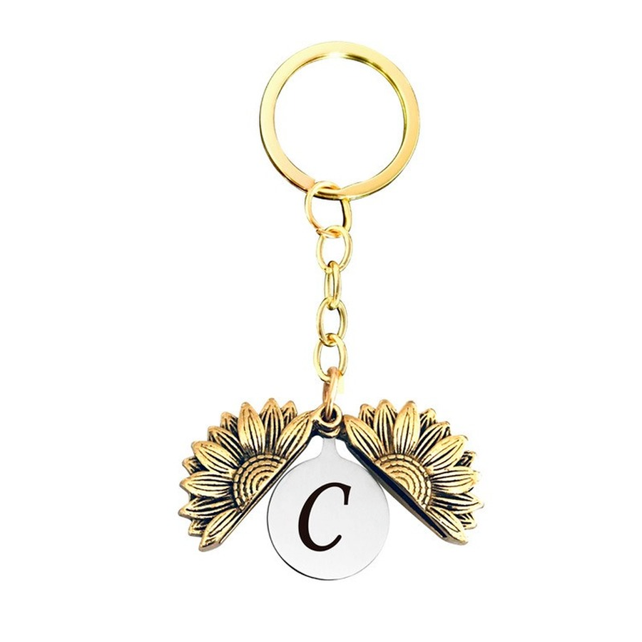 Retro gold English Letter Sunflower locket key ring ancient Initial keychain holders bag hang for women men fashion jewelry will and sandy
Retro gold English Letter Sunflower locket key ring ancient Initial keychain holders bag hang for women men fashion jewelry will and sandy