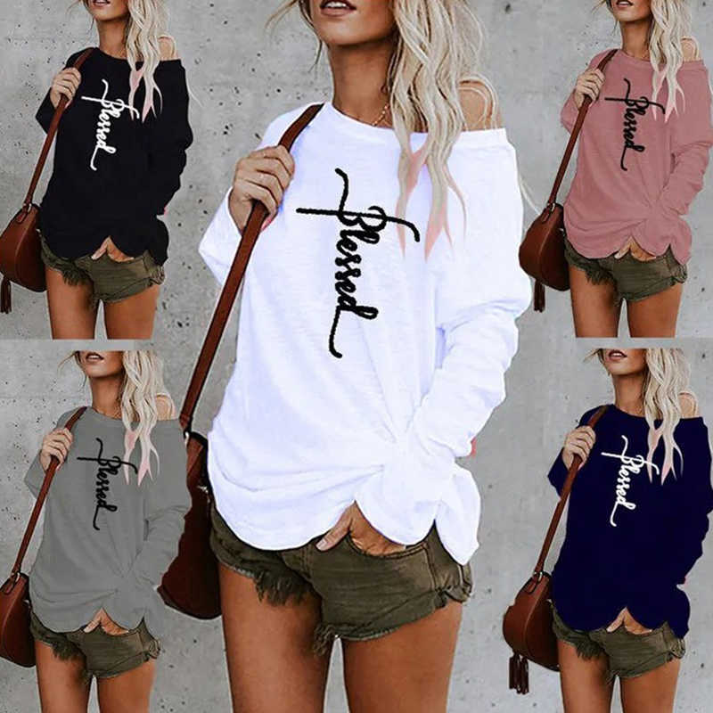 New Women White T-shirt Casual Long Sleeve Letter Printed Aesthetic Plus-size Tops Ladies Harajuku Cotton Pullover Tees 0versize X0628