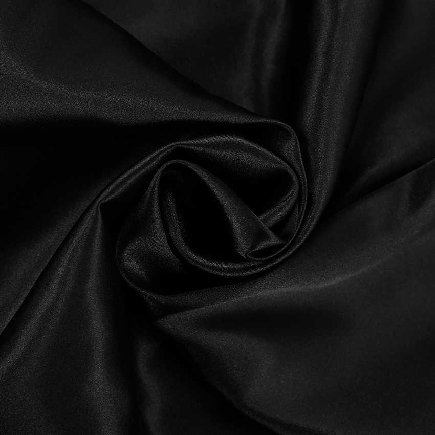 HiLoc Black Long Sleeve Home Suit For Women Sleepwear Satin Pyjamas Set Solid Basic Two Piece Set Top And Pants Spring Pjs 211007