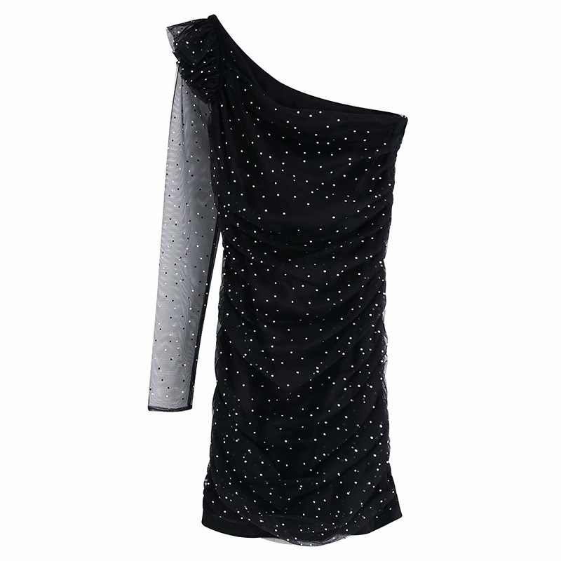 Summer Women Fashion Netting A Sleeve Sequin Decoration Dress Female Party Mesh Laminated Decoration Dresses 210520, As picture
Summer Women Fashion Netting A Sleeve Sequin Decoration Dress Female Party Mesh Laminated Decoration Dresses 210520, As picture