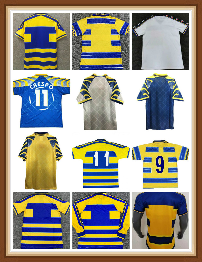 RETRO Parma soccer jerseys 00 97 03 99 02 1913 Vintage Classic Collection 1999 2000 Calcio #9 CRESPO #21 THURAM AMOROSO CANNAVARO BUFFON ZOL, Black;yellow
RETRO Parma soccer jerseys 00 97 03 99 02 1913 Vintage Classic Collection 1999 2000 Calcio #9 CRESPO #21 THURAM AMOROSO CANNAVARO BUFFON ZOL, Black;yellow