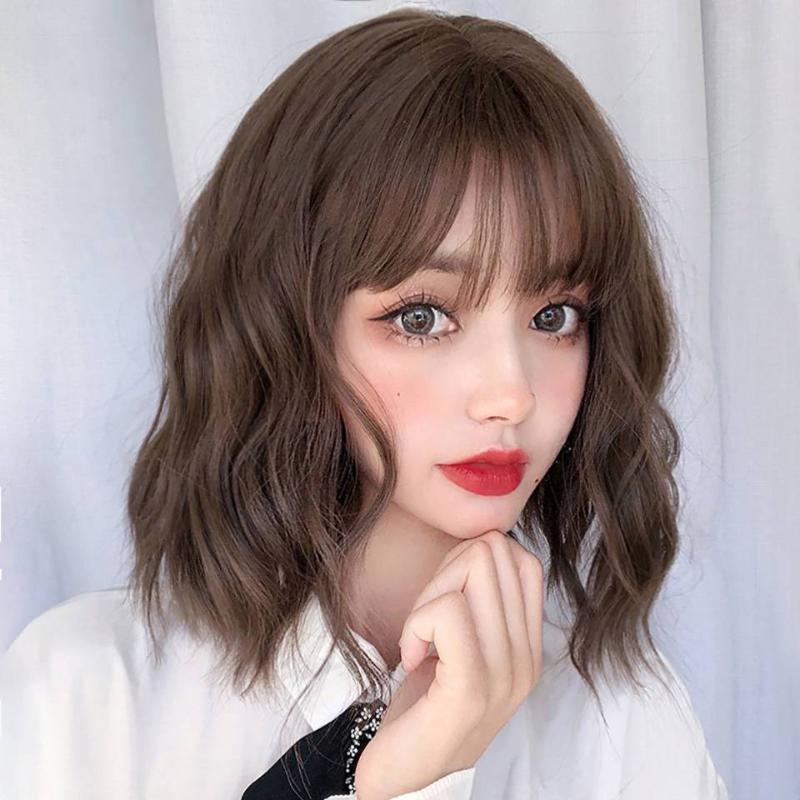 Synthetic Wigs HOUYAN Short Wavy Curly Hair Wig Bangs Female Pink Purple Cold Brown Mixed Color Gold Heat-resistant, Natural color
Synthetic Wigs HOUYAN Short Wavy Curly Hair Wig Bangs Female Pink Purple Cold Brown Mixed Color Gold Heat-resistant, Natural color