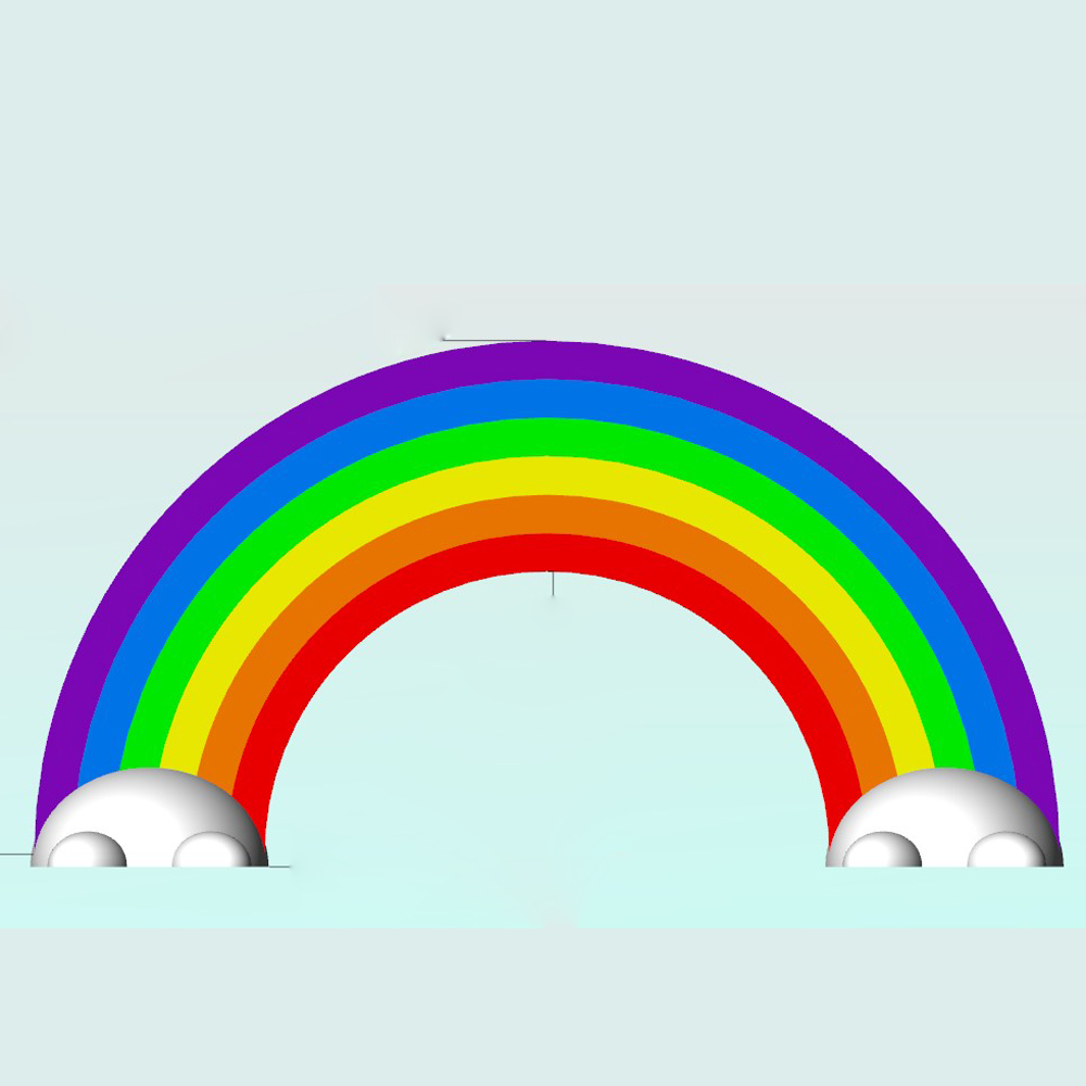 Colorful Advertising Archway Inflatable Rainbow Arch With Blower for Wedding Party Event decoration