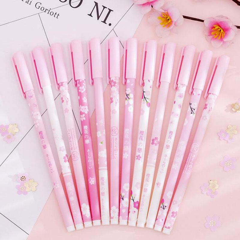 Gel Pens 12pc Kawaii Pen 0.38mm Cherry Blossoms Cute Black Ink Signature Water Office School Supplies Creative Stationery
Gel Pens 12pc Kawaii Pen 0.38mm Cherry Blossoms Cute Black Ink Signature Water Office School Supplies Creative Stationery